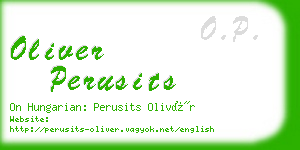 oliver perusits business card